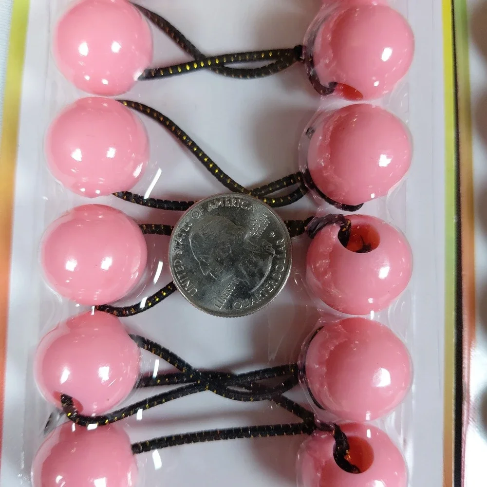 30 Dream World Knocker Twin Bead Ball Ponytail Holder Bubble 20mm Hair Ties